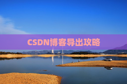 CSDN博客导出攻略
